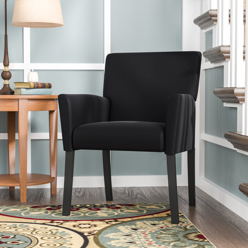 Winston Porter Braylee 24.5" W Reception Chair with Wood Frame